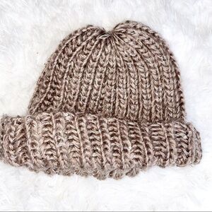 Chunky embellished beanie hat